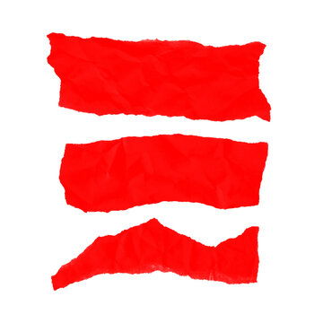torn paper with red ribbon