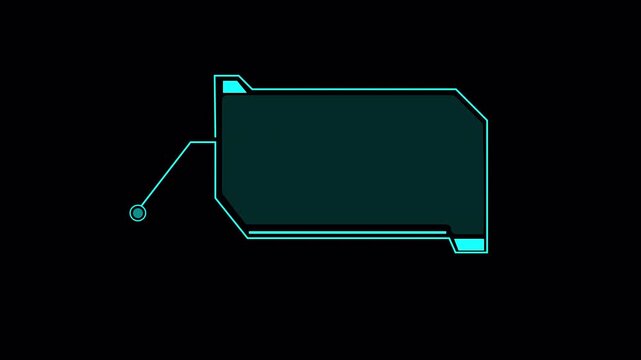   futuristic  call out banner, Future technology interface data sci-fi display screen 4k in transparent background