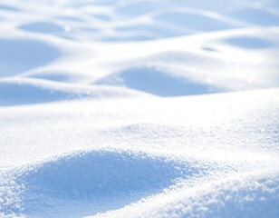 Obraz premium A serene snowy landscape with undulating snow drifts