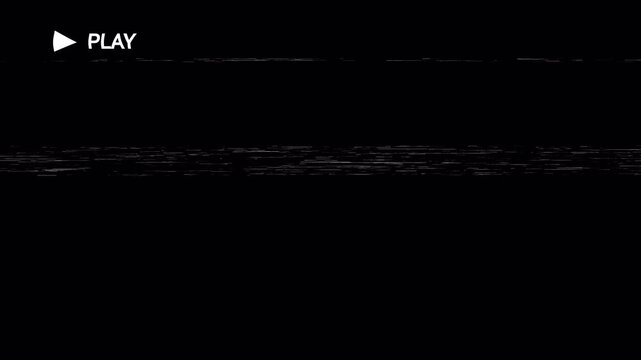 Retro VHS Play Static Screen Noise Seamless Overlay Background Loop on transparent background, overlay footage. 4K Video