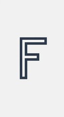 Fototapeta premium Minimalist Letter F Design on a Clean White Background.