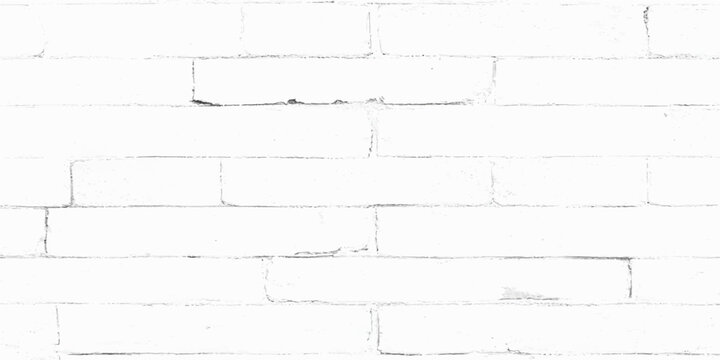 Seamless white brick wall texture with a grunge stone pattern and grey cement blocks for an old architectural building backdrop design