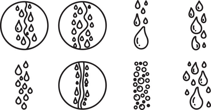 Illustration of various virus particles with different shapes and structures Vector