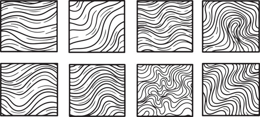 Fototapeta premium Intricate black and white line art patterns with floral and geometric designs Vector