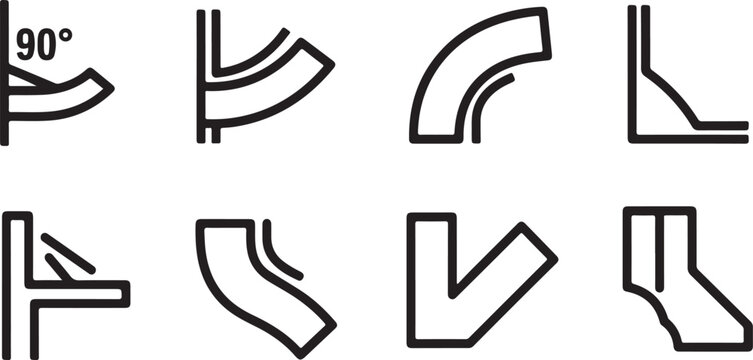 Examples of different types of angle notations in geometry Vector