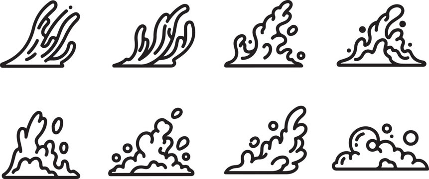 Hand-drawn sketches of various animal feet and paws Vector