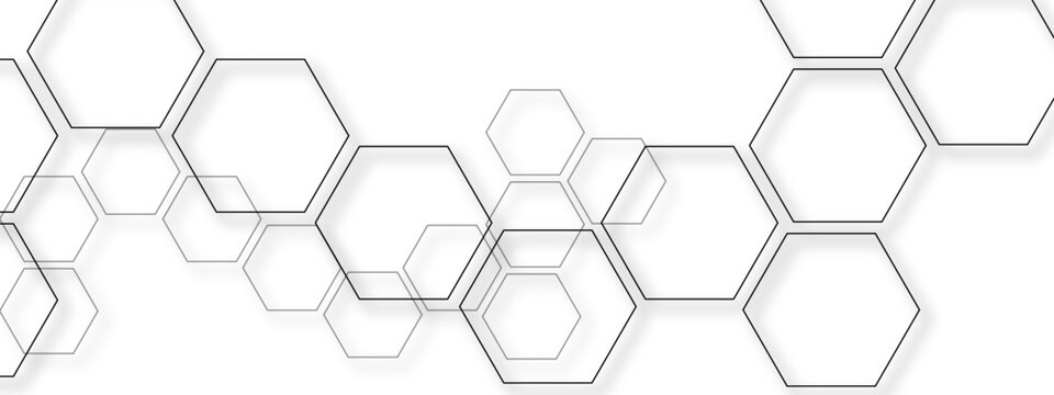Vector Abstract geometric hexagon pattern evokes modern design.