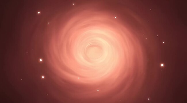 Elegant and mysterious galaxy spiral in shades of reddish brown color palette