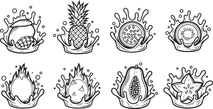 Decorative door knocker designs featuring lion's head motifs and intricate patterns Vector