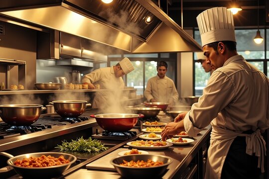 Ai lavoro frenetico al ristorante 02