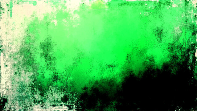 Vector Abstract expressive art with an appealing green and black grungy backdrop. A unique artistic presentation.