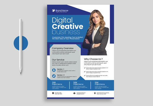 Digital Creative Business Flyer Template Design