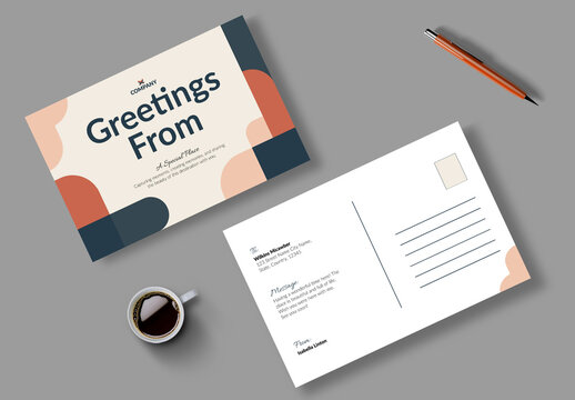 Post Card Template Layout