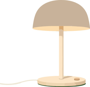 Modern Table Lamp Lighting Flat Illustration