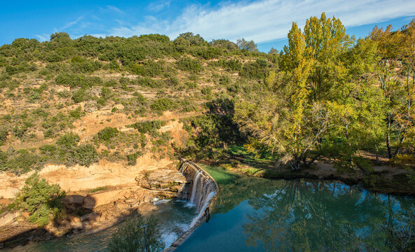 Le Saut de Bierge sur la rivi&egrave;re Alcanadre en Aragon, Espagne