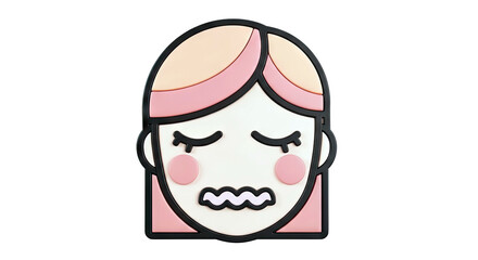 Fototapeta premium Cartoon Face Emoji Sticker