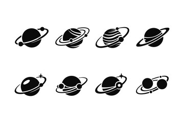 Creative illustrations of planets with rings and unique characteristics © Md. Alamin Mia