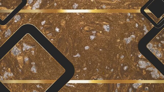 Luxurious Golden Marble Slideshow Transition with Geometric Square Frames, Animated Intro, and Green Screen Chroma Key Placeholders
