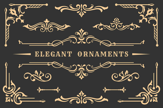 Luxury Ornament Frame Borders Elegant Floral Divider