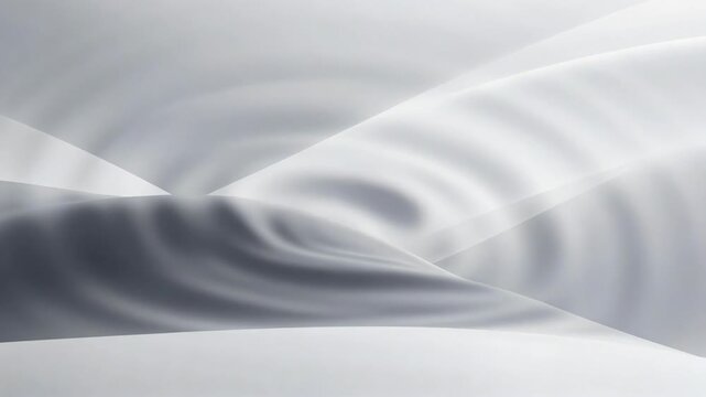 Abstract soft white curved shapes in minimal style on light backdrop, concept of calm elegance and purity
