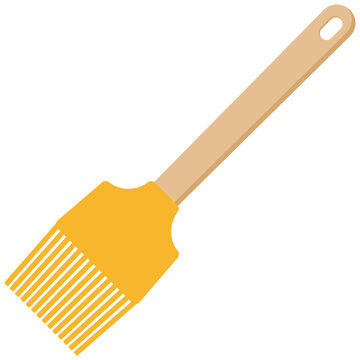 料理用の刷毛、調理器具の独立した白背景のイラスト素材