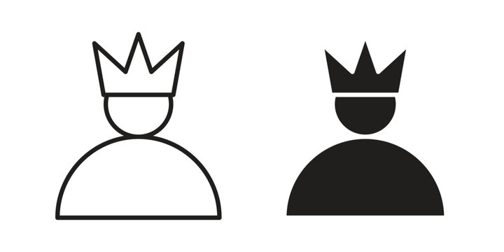 Premium User icon linear vector outline, symbol logo design style