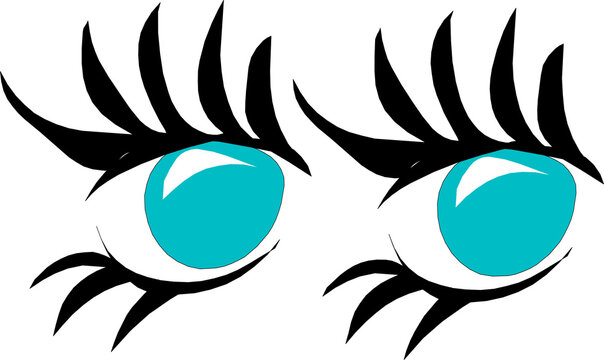 PNG of a eye cartoon isolated on white for web and mobile applications