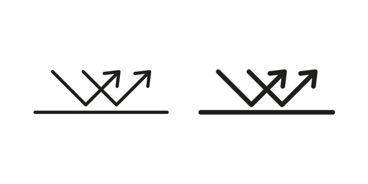 Reflect icon linear vector outline, symbol logo design style