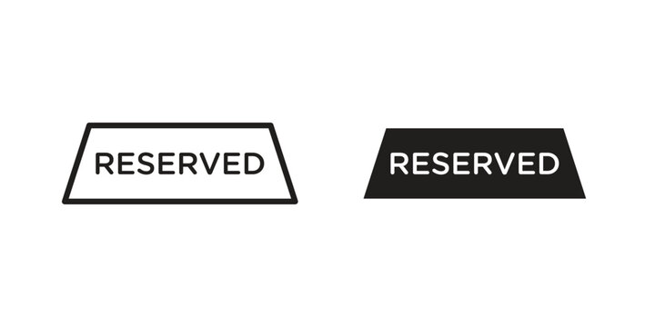 Reservation table icon linear vector outline, symbol logo design style