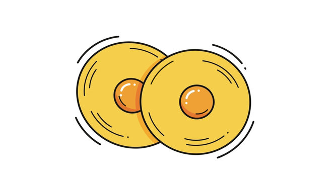 Vibrant Cartoon Cymbals for Musical Energy and Sound Illustration