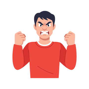 Angry Man Expressing Frustration and Rage.