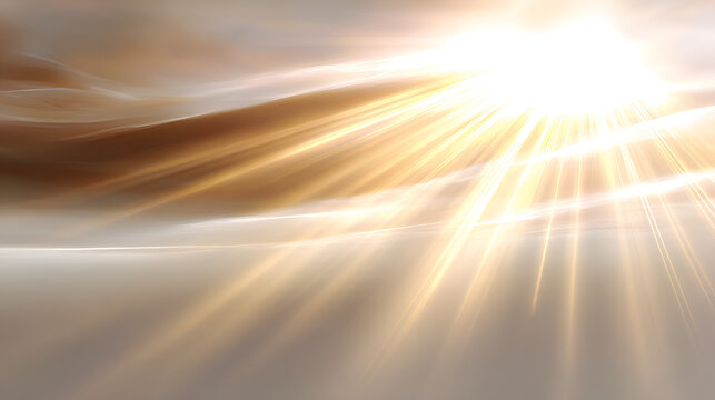 Realistic glowing white sunlight with radiant beam and sunrays, soft sunrise shine bright beams ethereal illumination effect on white background background