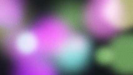 Vibrant multicolored bokeh background with purple green and blue hues for design © Shilpe