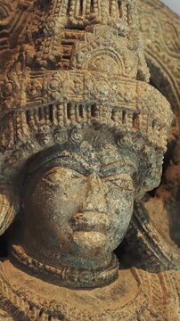 Close Up View On Statue Of Bhairava Or Frightful, Kala Is Shaivite And Vajrayana Deity Worshippe...