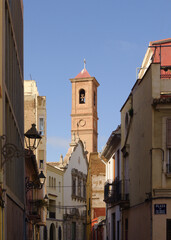 Fototapeta premium Valencia, Spain, Parish Church of Our Lady of the Rosary of Canyamelar, architectural details