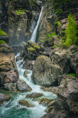 Amazing Cascade du Ray waterfall view in Alpes-Maritimes, France