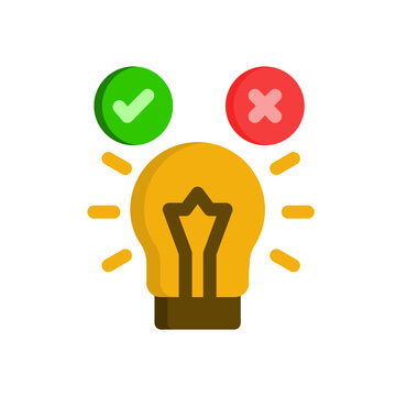 hypothesis simple flat icon illustration