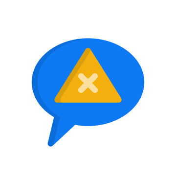 logical fallacy simple flat icon illustration