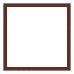 Obraz premium Classic Dark Mahogany Wooden Frame Border Isolated on Transparent Background PNG