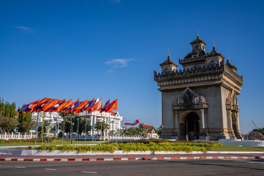 Patou Xai, Vientiane, Laos, Asia