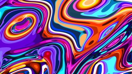 Fototapeta premium Vibrant Abstract Fluid Art with Colorful Swirling Patterns
