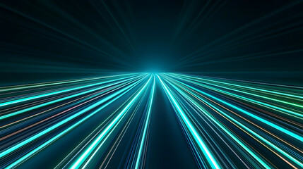 Fototapeta premium Bright light beams radiate from central point, creating dynamic and futuristic atmosphere 