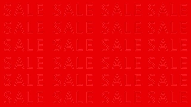 Red background with a repeating pattern of the word 'SALE' for promotional banners and advertisements.