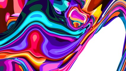 Obraz premium Vibrant Abstract Liquid Colorful Wave Pattern with Dynamic Flow