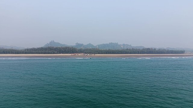 Sea and hill view of Bangladesh, Cox's Bazar