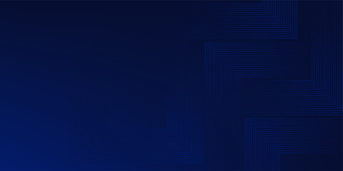Obraz premium Futuristic blue glowing lines on dark abstract tech background