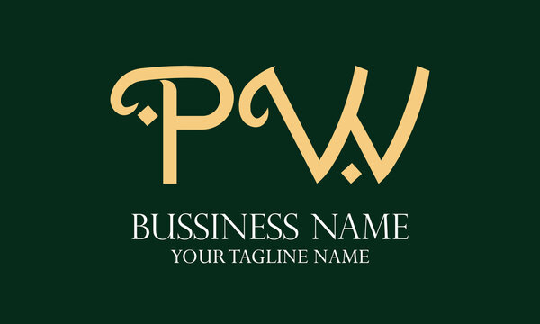 PW P pw initial logo | initial based abstract modern minimal creative logo, vector template image. luxury logotype logo, real estate homie logo. typography logo. initials logo