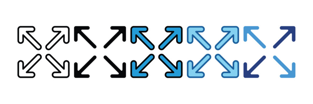 Expand  Icon Set Multiple Style Collection