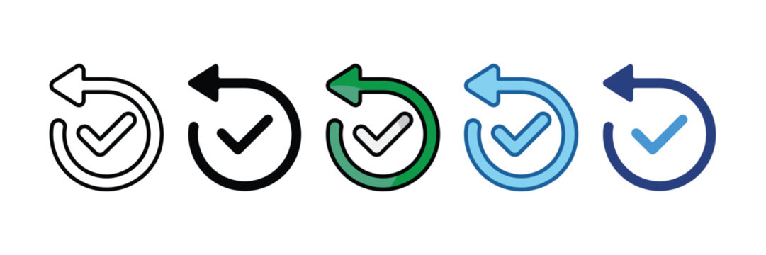 Redo  Icon Set Multiple Style Collection