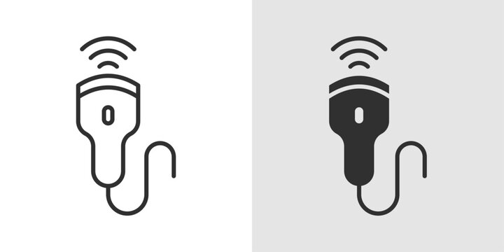 Ultrasound Icon representing prenatal imaging, diagnostics, and medical scanning.